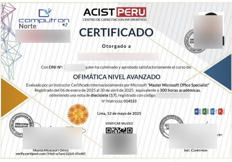 Como sacar certificado de computacion u ofimatica office Avanzado de forma rapida